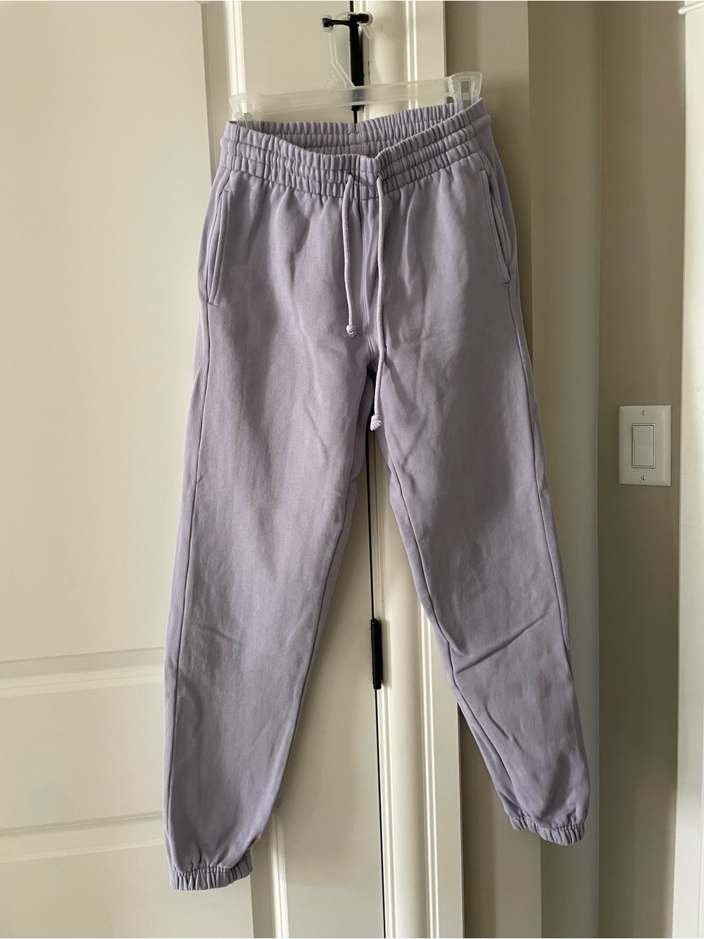 Aritzia TNA CozyAF Boyfriend Fleece Sweatpants in GD Pale Violet XS